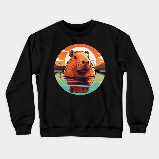 capybara Crewneck Sweatshirt by piratesnow